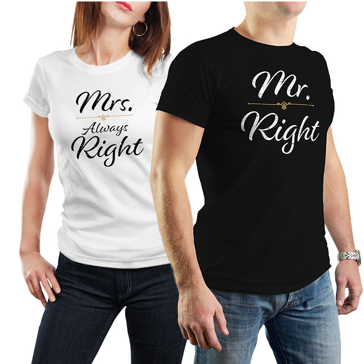 Trička Mr Mrs Right
