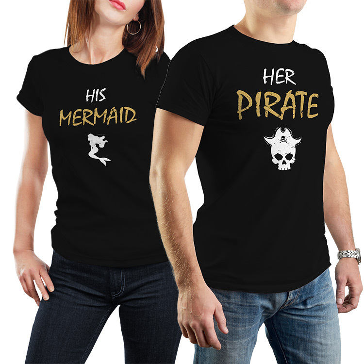 Trička Pirate a Mermaid